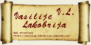 Vasilije Lakobrija vizit kartica